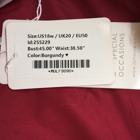 NWT JJ House burgundy formal Dress - Picture 8 of 8